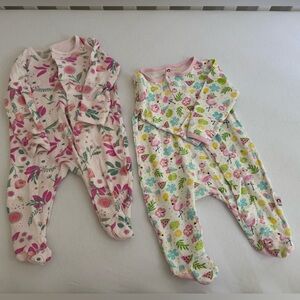 Baby Cotton Magnetic Footed Sleepers